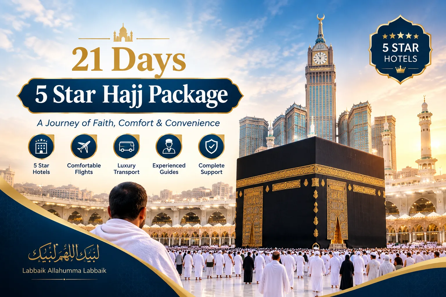 21 Days 5 Star Hajj Package Guide for UK Pilgrims